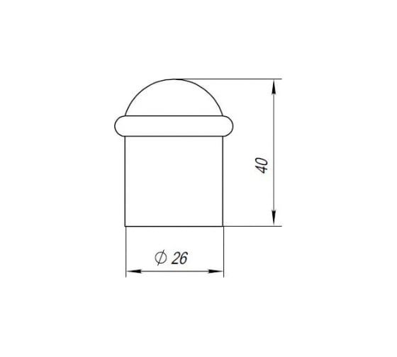 Дверной упор Punto DS PF-40 BL-24 черный 44949
