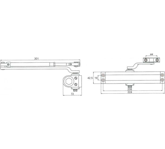Доводчик alarmico ALDC-100S 112.10.0008