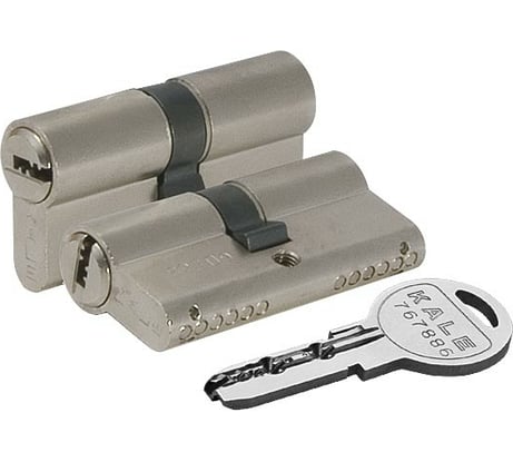 Цилиндровый механизм KALE KILIT 164 SN/80 (30+10+40) мм, никель, 5 кл. 22415