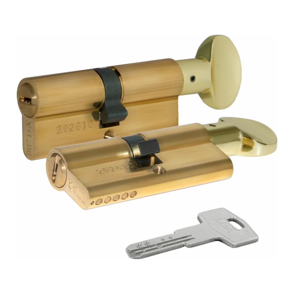 ЦилиндровыймеханизмсвертушкойKALEKILIT164BM/100(45+10+45)мм,латунь,5кл.7713