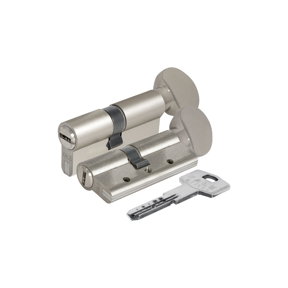 ЦилиндровыймеханизмсвертушкойKALEKILIT164DBM-E/80(35+10+35)мм,никель,5кл.26559