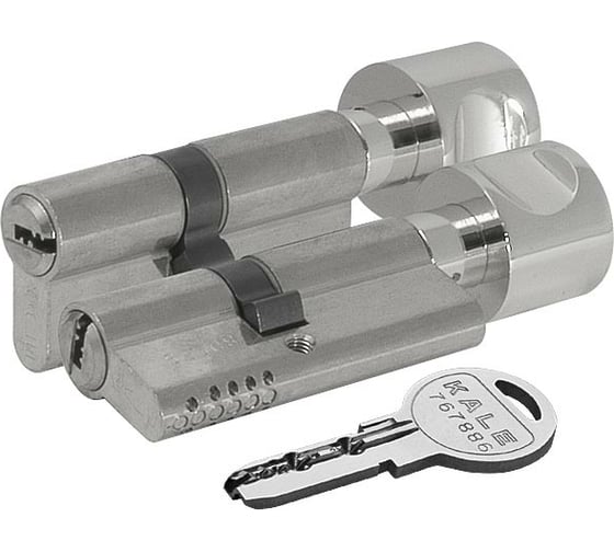 Цилиндровый механизм с вертушкой KALE KILIT 164 OBS SCE/90 (40+10+40) мм, никель, 5 кл. 22339