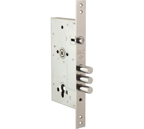 Корпус врезного цилиндрового замка с защёлкой KALE KILIT 252/R w/b 1121