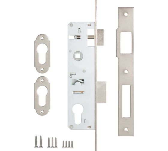 Замок врезной KALE KILIT цилиндровым узкопрофильным 153 (30 mm) w/b (никель) 8183