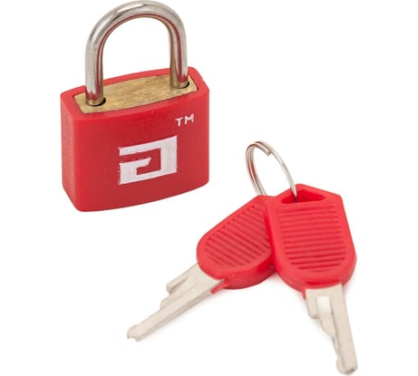 Навесной замок для чемоданов Аллюр ВС1Л-20 красный, d=2,8 мм 8498