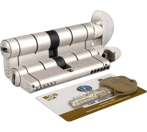 Цилиндровый механизм с вертушкой Mottura C39F364601RC5 (82 мм/31+10+41), мат.никель 44787