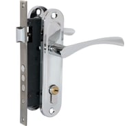 Врезной замок VETTORE 1523 CP m60Z в комплекте с ручкой и цилиндром, хром 20285