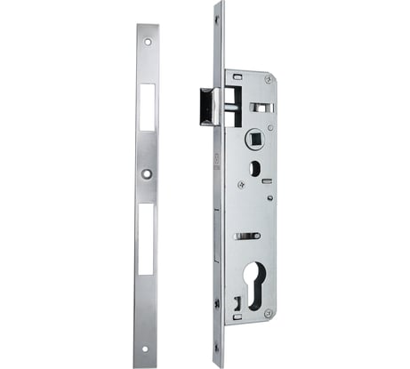 Врезной узкопрофильный замок под цилиндр VETTORE 153-20 CP, хром 20322