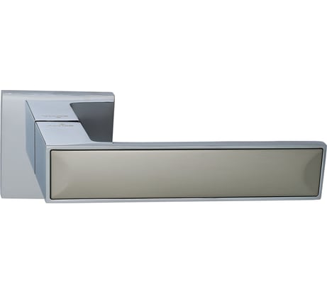 Цинковая ручка на раздельном тонком основании ABRISS R50.120 CP/MSN хром/сатин 30015