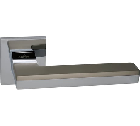 Цинковая ручка на раздельном тонком основании ABRISS R50.122 CP/MSN хром/сатин 30018