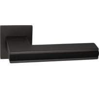 Цинковая ручка на раздельном тонком основании ABRISS R50.187 GR/BL графит/черная вставка 30013