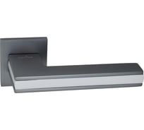 Цинковая ручка на раздельном тонком основании ABRISS R50.187 MCP/WH матовый хром/белая вставка 30010