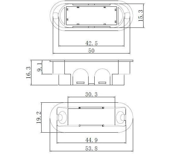 Бесшумная магнитная сантехническая защелка ARCHIE LM 5212OL WH 900000052047