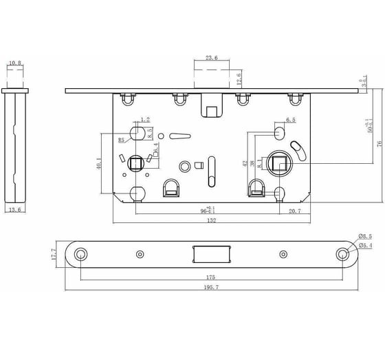 Бесшумная магнитная сантехническая защелка ARCHIE LM 5212OL WH 900000052047