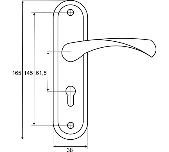 Ручка на планке VETTORE 61.323 mini AB бронза 20334