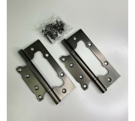 Петля накладная VETTORE FLUSH 125×75×2.5mm GR Графит, 2шт 20638
