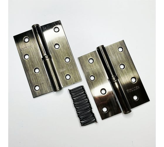 Съёмная петля VETTORE 100х75х2.5mm-1BB AB-L левая, бронза 2шт 20157