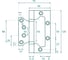Петля накладная VETTORE FLUSH 125×75×2.5mm BN Чёрный Никель, 2шт 20636 6