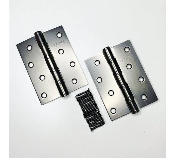 Петля универсальная VETTORE 100×75×2.5-4BB GR Графит, 2шт 20618
