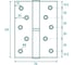 Петля съёмная VETTORE 125×75×2.5mm-1BB SN-L левая Сатин, 2шт 20632 3