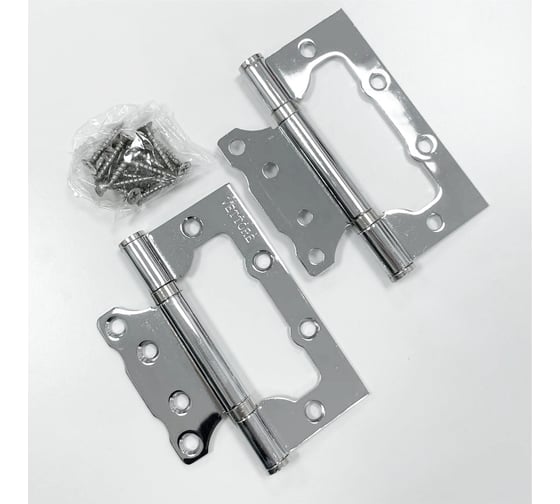 Петля накладная VETTORE FLUSH 125×75×2.5mm CP Хром, 2шт 20637