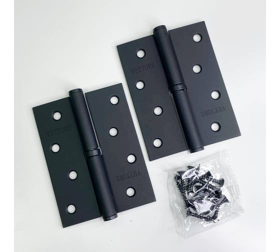 Петля съёмная VETTORE 100×75×2.5mm-1BB MBP-L левая Чёрный Матовый, 2шт 20624