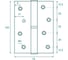 Петля съёмная VETTORE 100×75×2.5mm-1BB SN-L левая Сатин, 2шт 20626 6