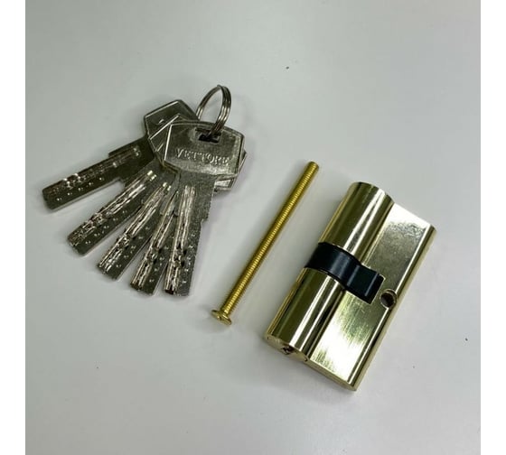 Цилиндровый механизм VETTORE ZN M80 Z GP 30x50, 5 ключей, золото 20085