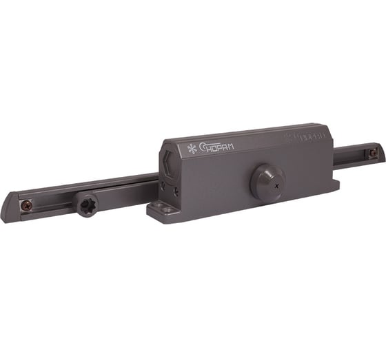 Дверной доводчик НОРА-М 4S Slider скользящая тяга, для дверей до 110 кг, графит 18768