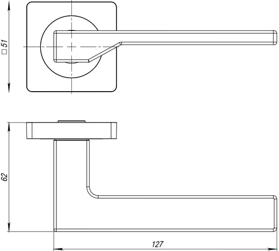Раздельная ручка Ajax LEVEL JK BL-24 черный 44325