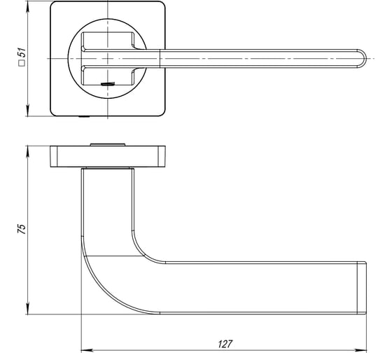 Раздельная ручка Ajax SPLINE JK SSC-16 сатинированный хром 44335