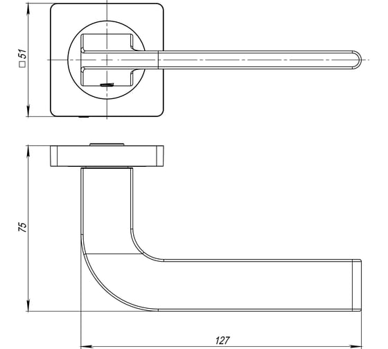 Раздельная ручка Ajax SPLINE JK GR-23 графит 44339