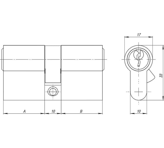 Цилиндровый механизм Ajax AZ100/80 mm (30+10+40), CP хром, 5 кл. 43863