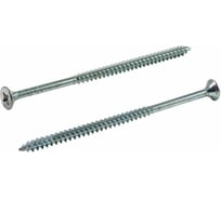 Универсальный саморез КВАДРА 6x160 белый, потайная голова, цинк, кop. 50 шт. 603160005005