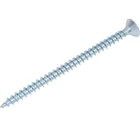 Универсальный саморез КВАДРА 6x90 белый, потайная голова, цинк, кop. 100 шт. 603090001101