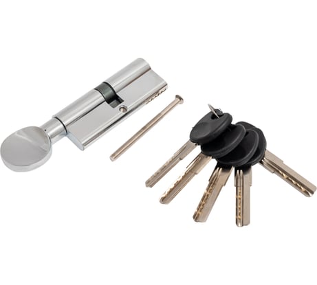 Цилиндр PALIDORE 80PC 40/40С ключ/завертка, хром блестящий 98760928