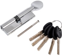 Цилиндр PALIDORE 90PC 45/45С ключ/завертка, хром блестящий 98760936