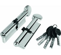 Цилиндр PALIDORE 90PC 45/45С ключ/завертка, хром блестящий 98760936