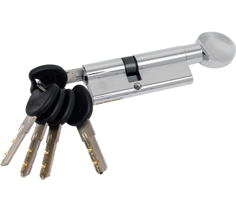 Цилиндр PALIDORE 80PC 35/45C ключ/завертка, хром блестящий 98760924