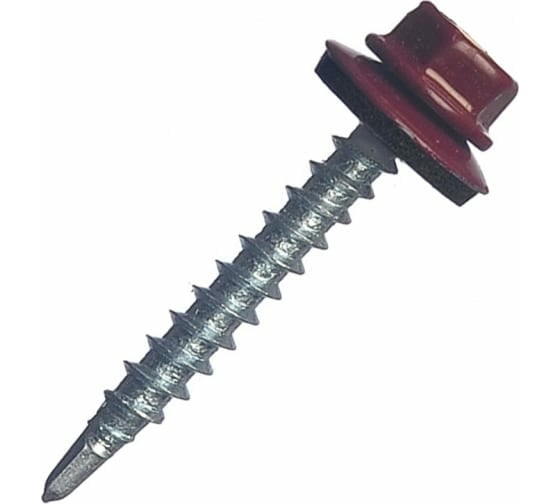 Саморез с шайбой EPDM BEFAST RAL3005 4,8x35, уменьшенное сверло, 500 шт. C300535500S