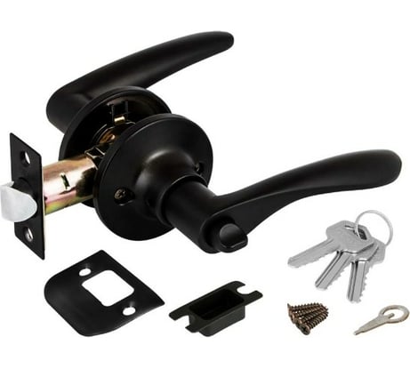 Ручка защелка Fuaro 620/BL BL-E, черный, ключ/фиксатор 44635