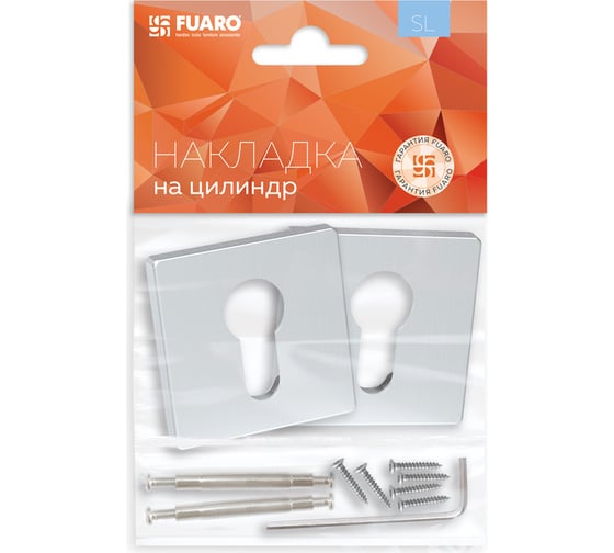Накладка под цилиндр Fuaro ET SL CP-8 хром 44317