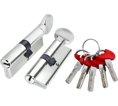 Цилиндровый механизм с вертушкой Fuaro D-PRO502-8/80 mm (40+10+30) CP хром, 5+1 кл. перекодируемый 41279