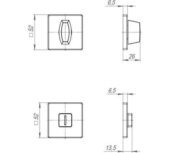 Поворотная ручка Fuaro BK6 SL BL-24 черный 44307