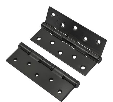 Стальная петля Ренц 125х75х2.5, 4 подшипника, без колпачков, черный, 2 шт. IN125-4BB FH B (2шт)