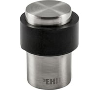 Дверной ограничитель Ренц напольный, никель матовый - черный INDS 34 SN/Black