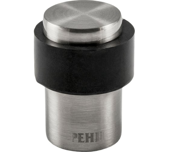 Дверной ограничитель Ренц напольный, никель матовый - черный INDS 34 SN/Black 1