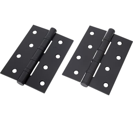 Стальная петля PUERTO 100х75х2.5, 4 кольца, плоский колпачок, черный, 2 шт. IN100-4S FH B