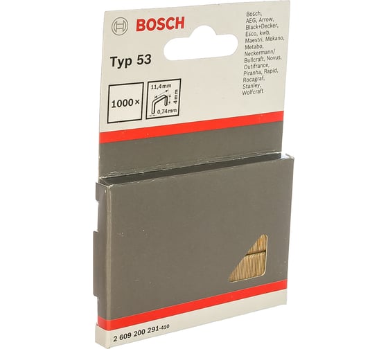 Скобы для степлеров (11,4х0,74х4 мм; тип 53) Bosch 2.609.200.291