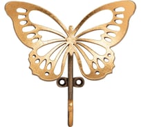 Настенный крючок BOGACHO Бабочка Эир L бронзового цвета 79056/бронзовый